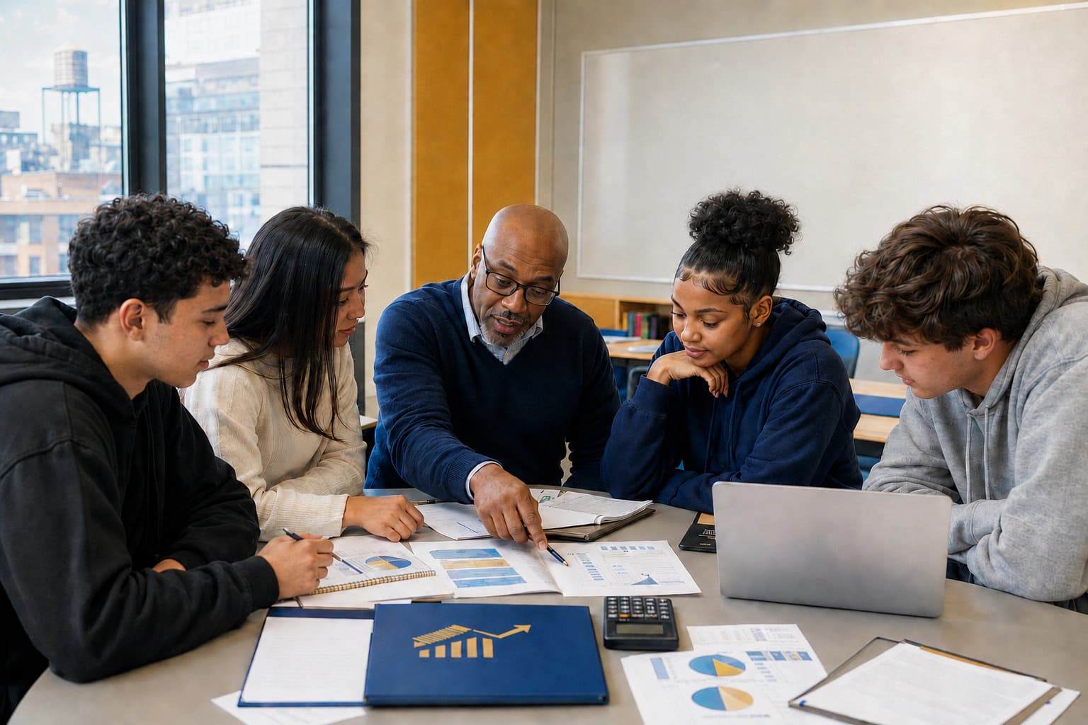 New York educator helping high-school students connect career planning with financial decision-making